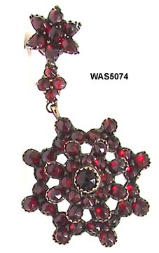c. 1880 Garnet Pendant Earrings