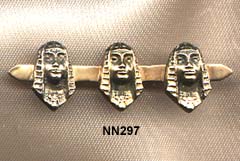 c 1880 18 Karat Victorian Pharoahs Head Bar Pin