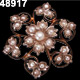 Art Nouveau 14K Gold Forget Me Not Flower Pin/Pendant