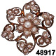 Art Nouveau 14K Gold Forget Me Not Flower Pin/Pendant