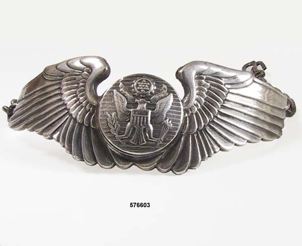 1940s Sterling Winged Bracelet with Greal Seal of United States