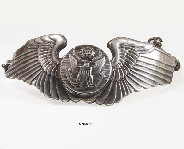 1940s Sterling Winged Bracelet with Greal Seal of United States