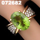 14K Diamond Peridot Ring 1970s