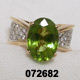 14K Diamond Peridot Ring 1970s