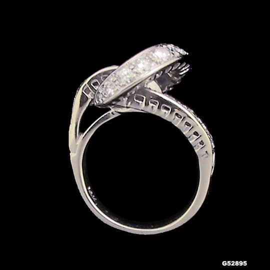 Vintage 14K Diamond Knot Ring 1970s