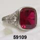 Edwardian Platinum, Diamond and Ruby Ring