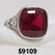 Edwardian Platinum, Diamond and Ruby Ring