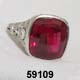 Edwardian Platinum, Diamond and Ruby Ring