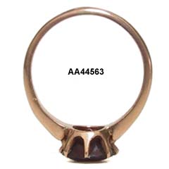 Late Victorian 18 Karat Rose Gold Garnet Ring