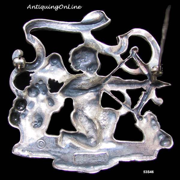 Vintage Cini Sterling Sagittarius Pin