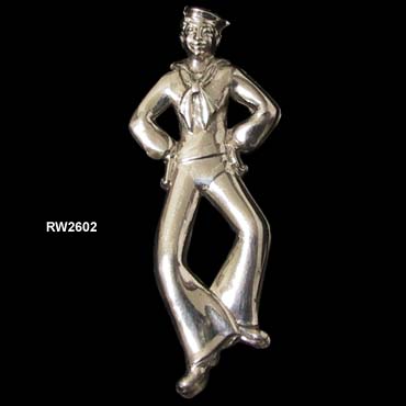 c. 1940's Sterling Silver Sailor Pin