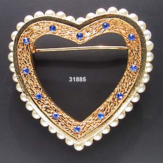 Vintage Open Heart Pin