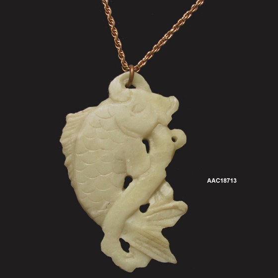 Vintage Koi Fish Pendant Necklace