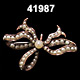 Edwardian 14 Karat Rose Gold and Seed Pearl Bow Pin/Pendant