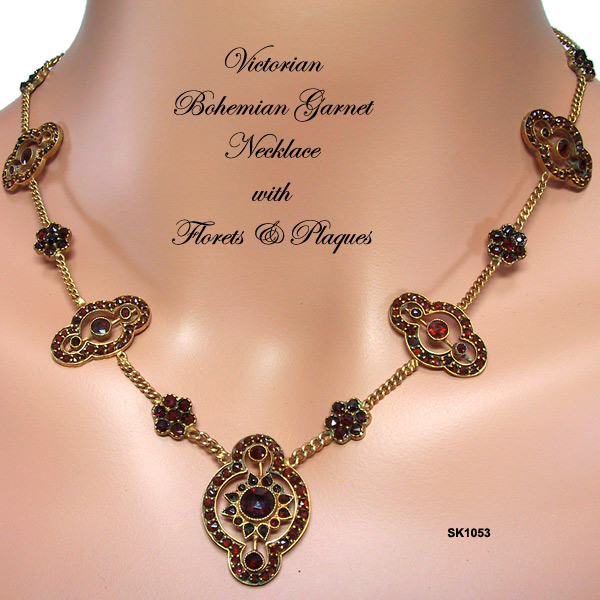 Antique Victorian Bohemian Garnet Necklace