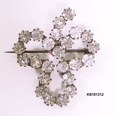 Victorian Paste Clover Brooch