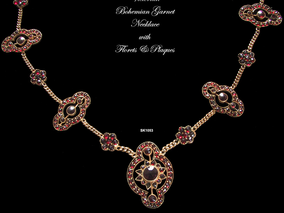 Antique Victorian Bohemian Garnet Necklace