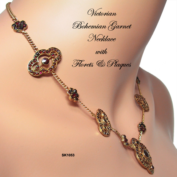 Antique Victorian Bohemian Garnet Necklace