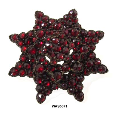 c. 1890 Victorian Bohemian Garnet Brooch