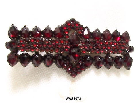 c. 1880 Antique Victorian Bohemian Garnet Brooch