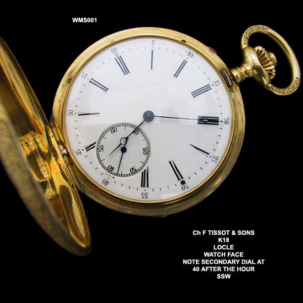 Charles Félicien Tissot 18 Karat Diamond Enameled Ladies Lapel Pocket Watch