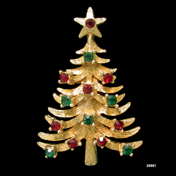 Vintage Mylu Christmas Tree Pin