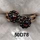 c. 1890 Late Victorian 14+ Karat Rose Gold Garnet Ring