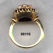 18 Karat Victorian Garnet and Pearl Ring