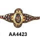 Victorian Bohemian Garnet Intaglio Cameo Bangle Bracelet