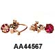 14 Karat Rose Gold Garnet Earrings