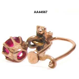 Antique Victorian 14 Karat Rose Gold Garnet Earrings