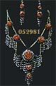 14 Karat Victorian Festooned Necklace and Pierced Earrings