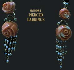 14 Karat Victorian Pierced Pendant Earrings