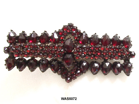 c. 1880 Antique Victorian Bohemian Garnet Brooch