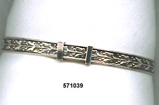 c. 1880 Fully Engraved Child's Adjustable Slide Bracelet